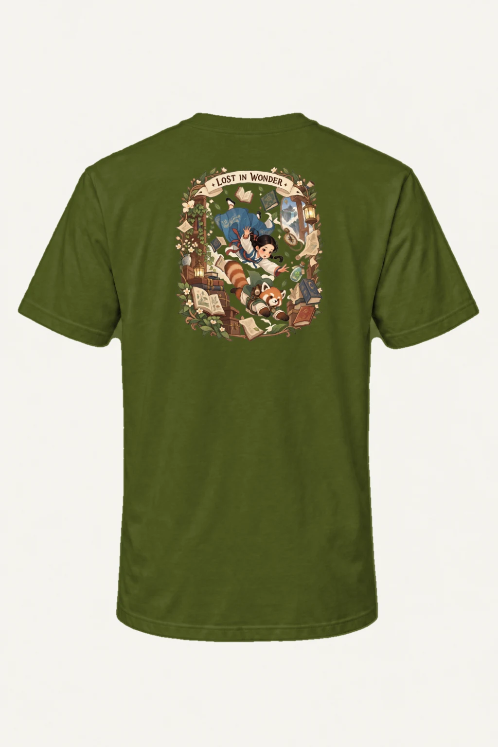 "Lost In Wonder" Heavyweight Unisex Crewneck T-shirt | Gildan 5000