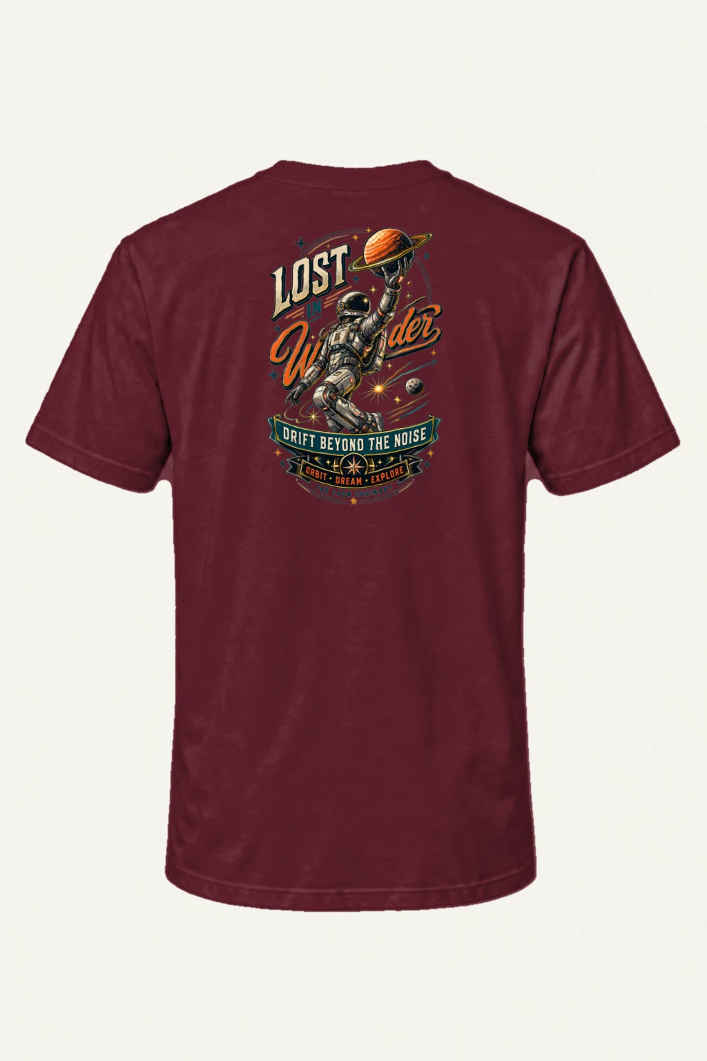 "Lost In Wonder" Heavyweight Unisex Crewneck T-shirt | Gildan 5000