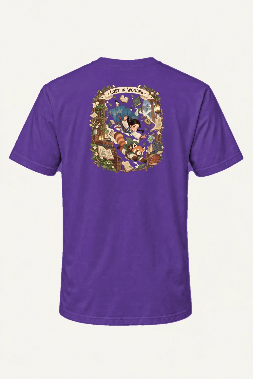 "Lost In Wonder" Heavyweight Unisex Crewneck T-shirt | Gildan 5000