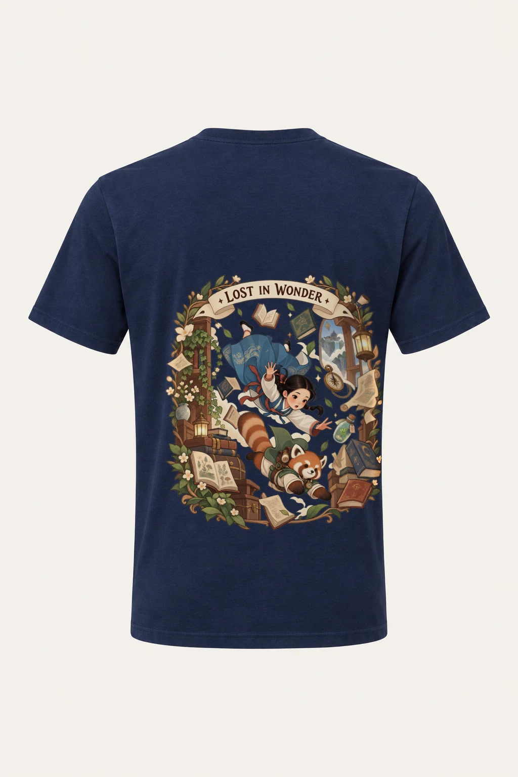 "Lost In Wonder" Heavyweight Unisex Crewneck T-shirt | Gildan 5000