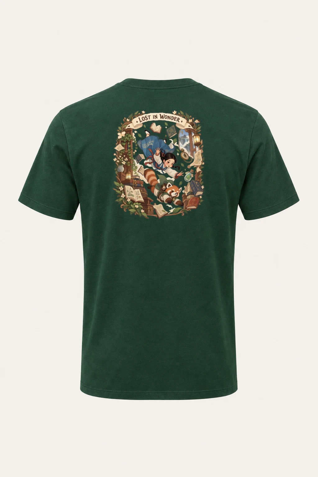 "Lost In Wonder" Heavyweight Unisex Crewneck T-shirt | Gildan 5000