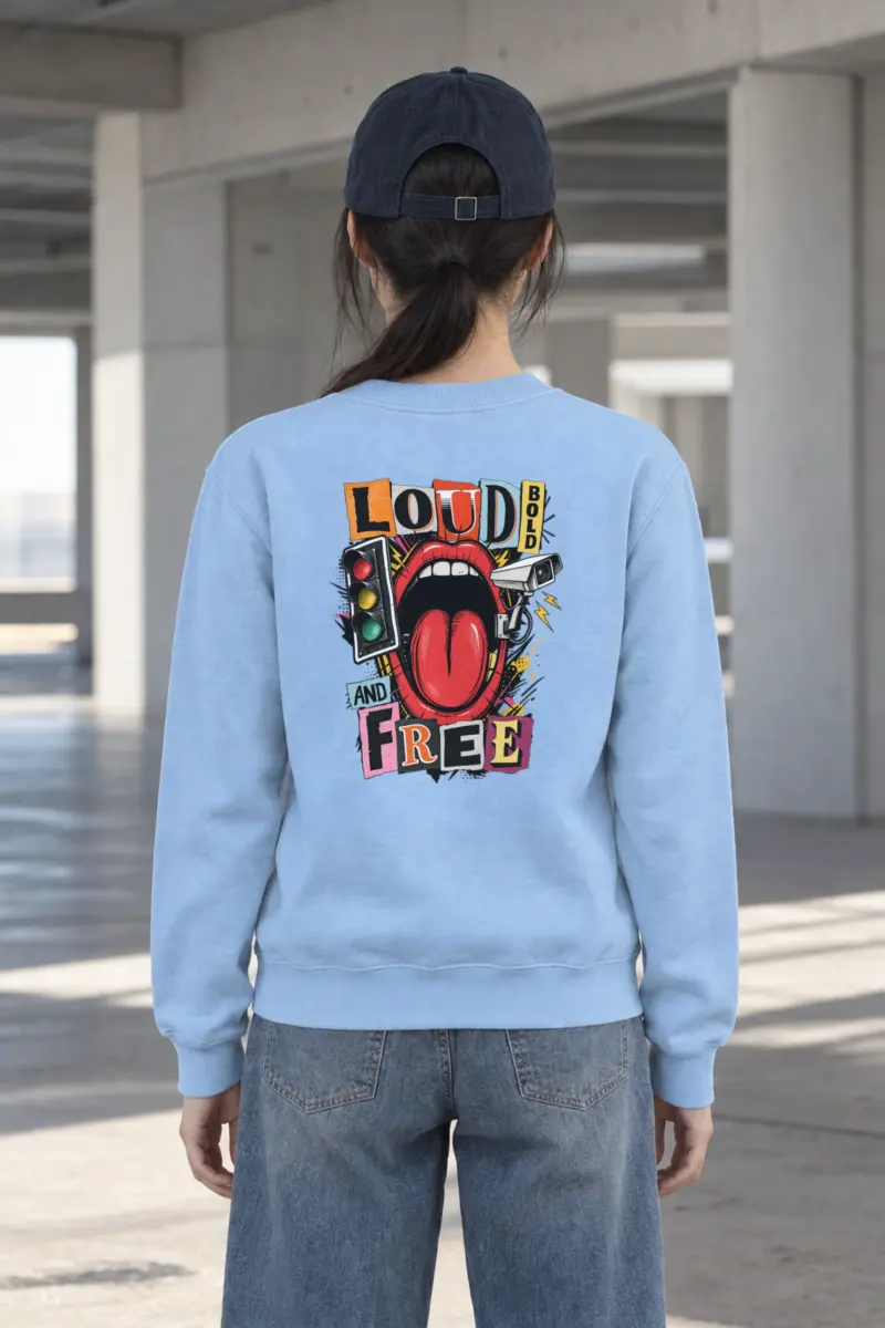 "Loud Bold And Free" Heavy Blend Unisex Crewneck Sweatshirt