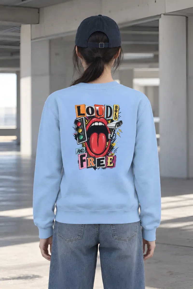 "Loud Bold And Free" Heavy Blend Unisex Crewneck Sweatshirt