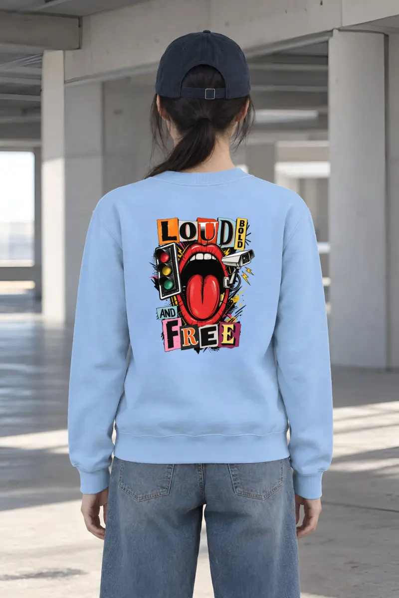"Loud Bold And Free" Heavy Blend Unisex Crewneck Sweatshirt