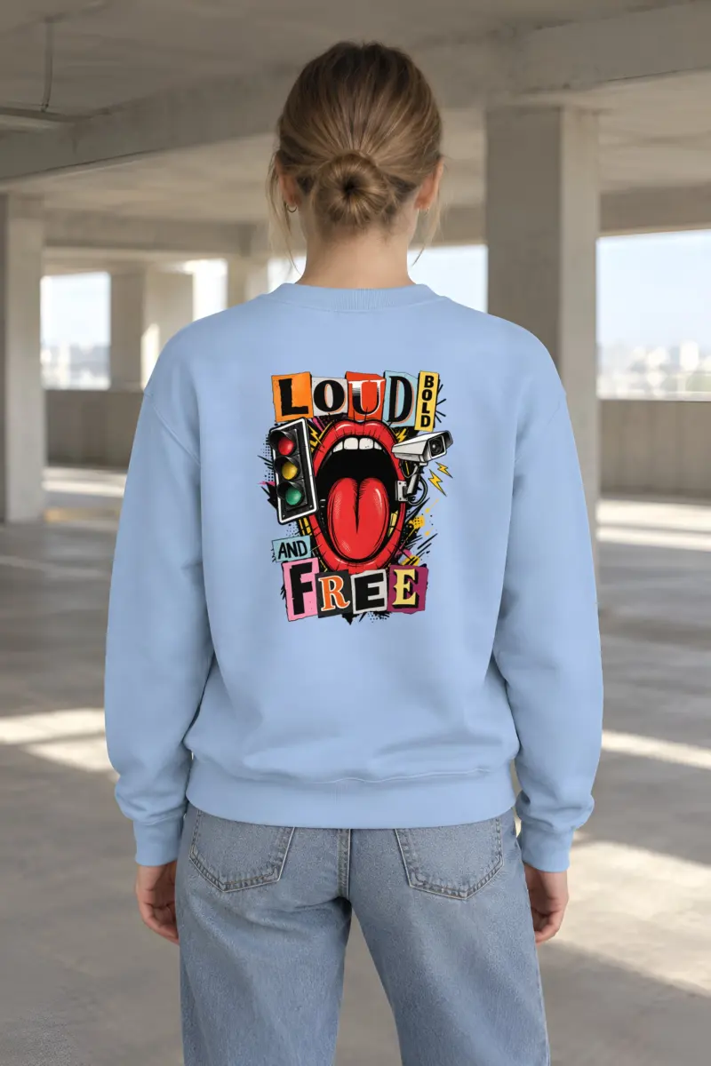 "Loud Bold And Free" Heavy Blend Unisex Crewneck Sweatshirt