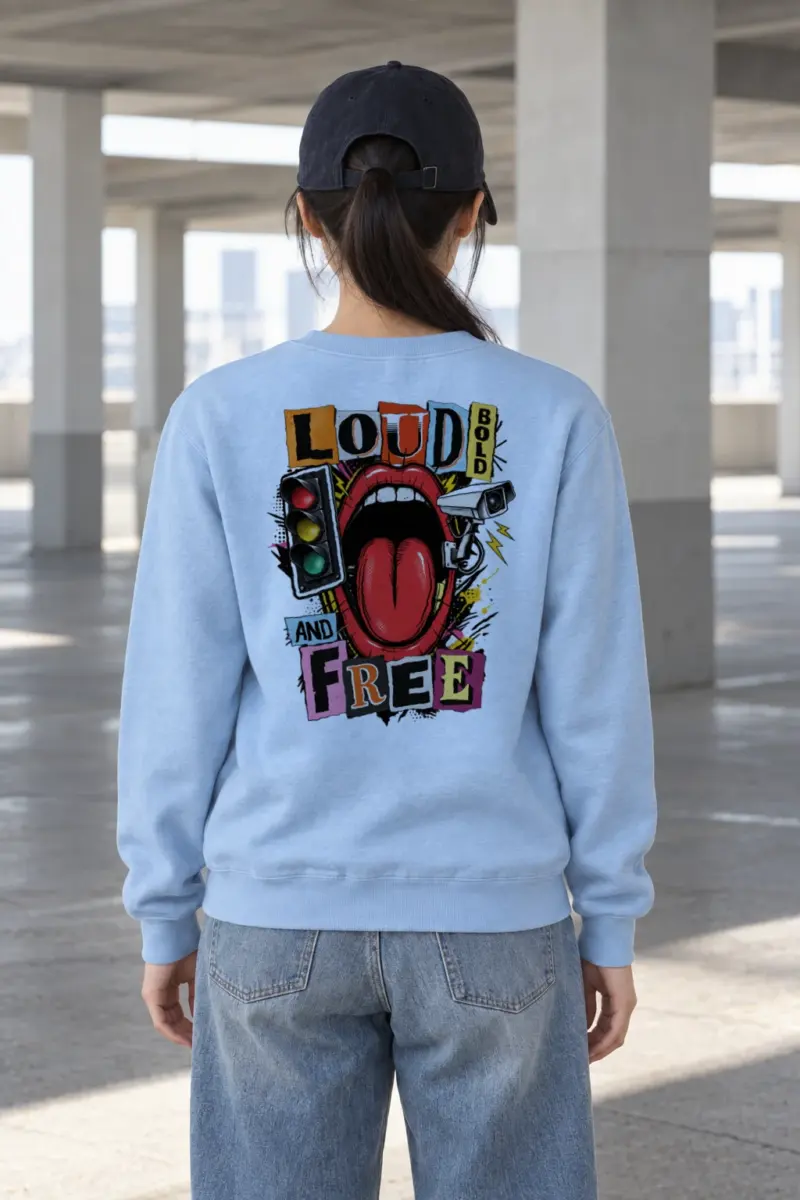 "Loud Bold And Free" Heavy Blend Unisex Crewneck Sweatshirt
