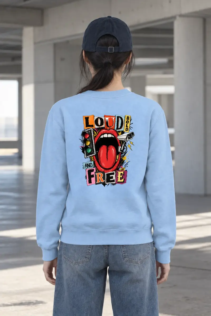 "Loud Bold And Free" Heavy Blend Unisex Crewneck Sweatshirt