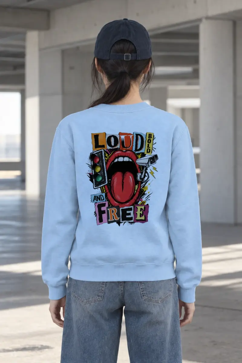 "Loud Bold And Free" Heavy Blend Unisex Crewneck Sweatshirt