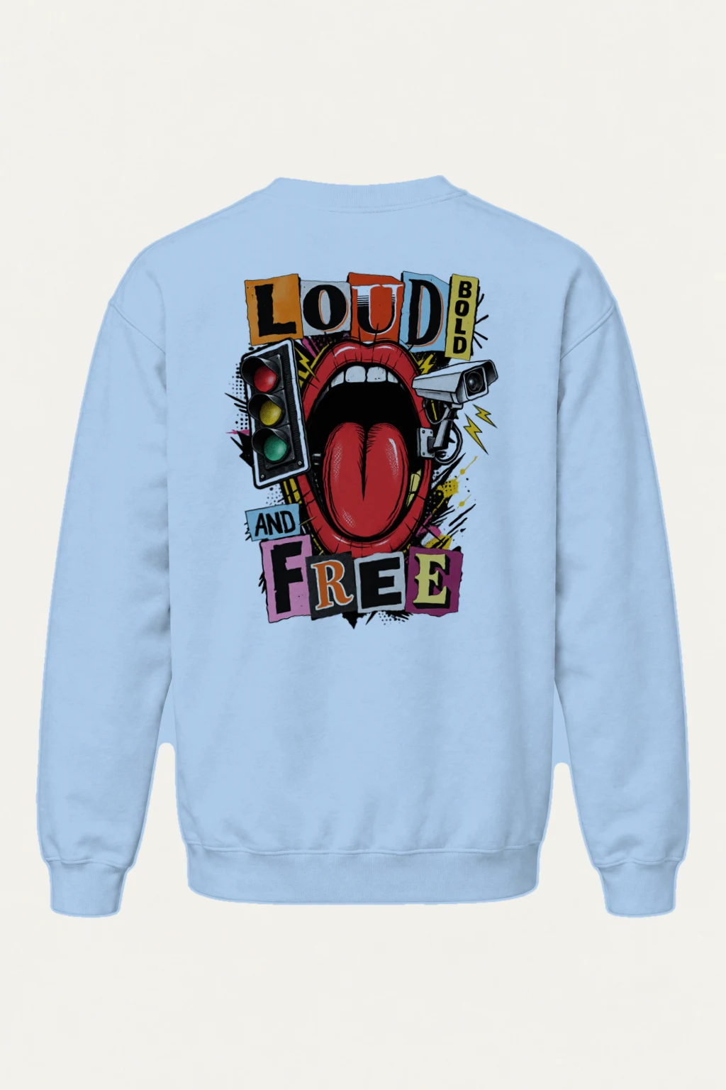 "Loud Bold And Free" Heavy Blend Unisex Crewneck Sweatshirt | Gildan 18000