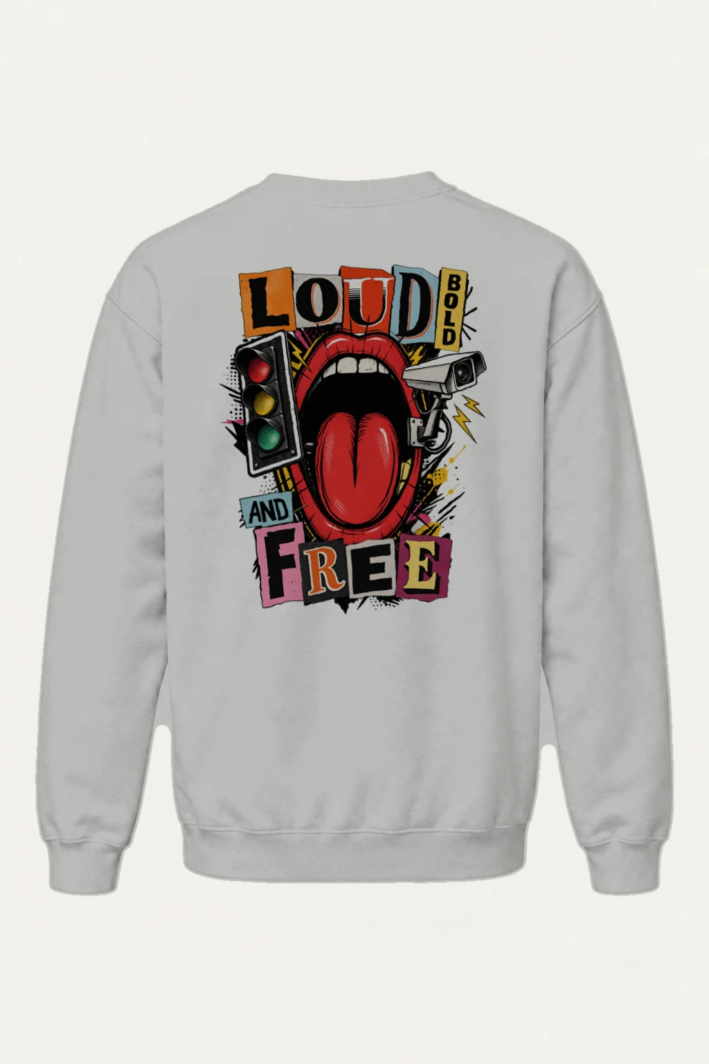 "Loud Bold And Free" Heavy Blend Unisex Crewneck Sweatshirt | Gildan 18000