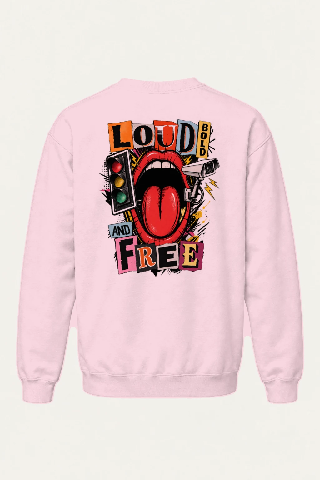 "Loud Bold And Free" Heavy Blend Unisex Crewneck Sweatshirt | Gildan 18000