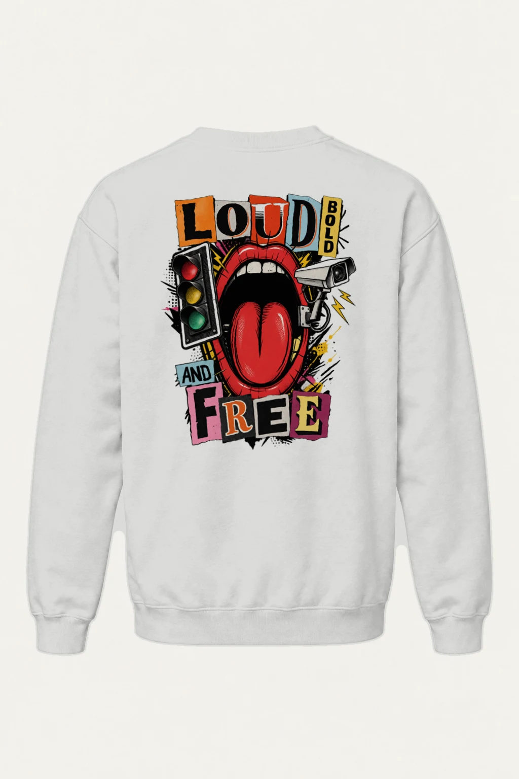 "Loud Bold And Free" Heavy Blend Unisex Crewneck Sweatshirt | Gildan 18000