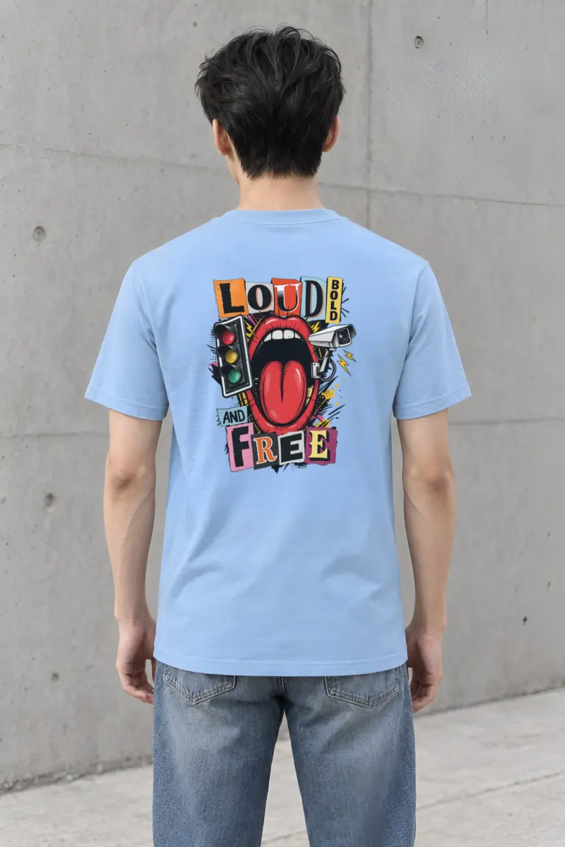 "Loud Bold And Free" Heavyweight Unisex Crewneck T-shirt