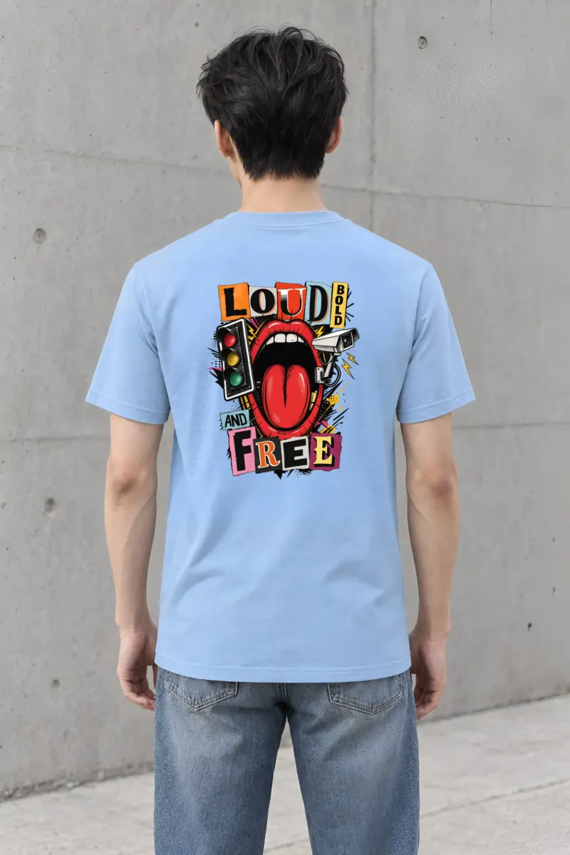 "Loud Bold And Free" Heavyweight Unisex Crewneck T-shirt