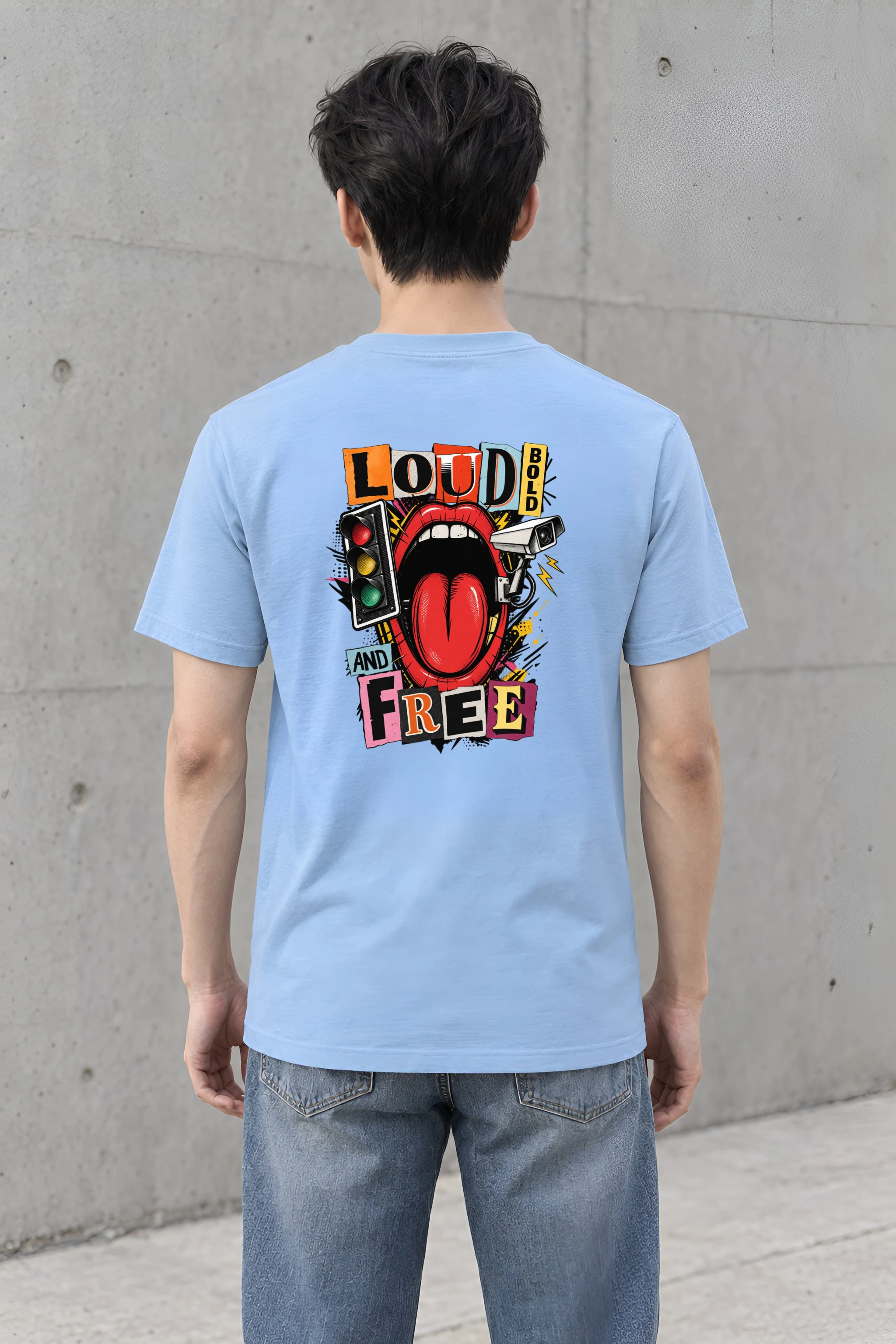 "Loud Bold And Free" Heavyweight Unisex Crewneck T-shirt
