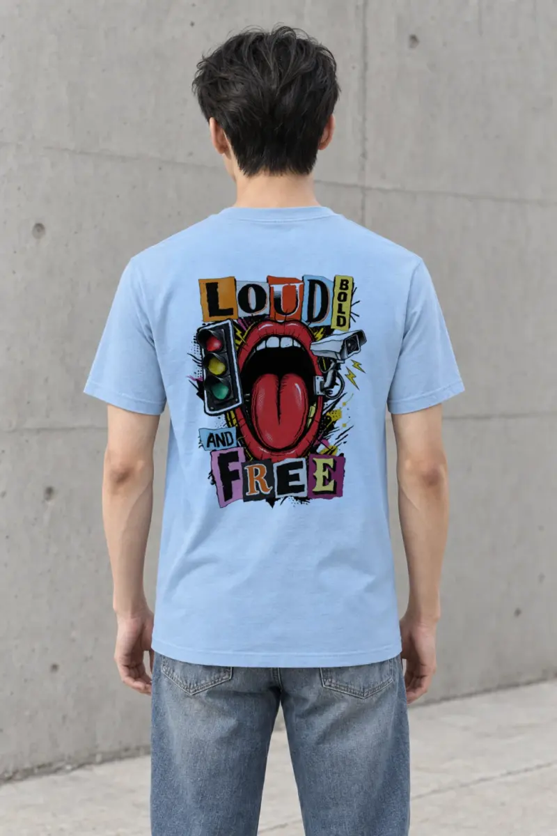 "Loud Bold And Free" Heavyweight Unisex Crewneck T-shirt