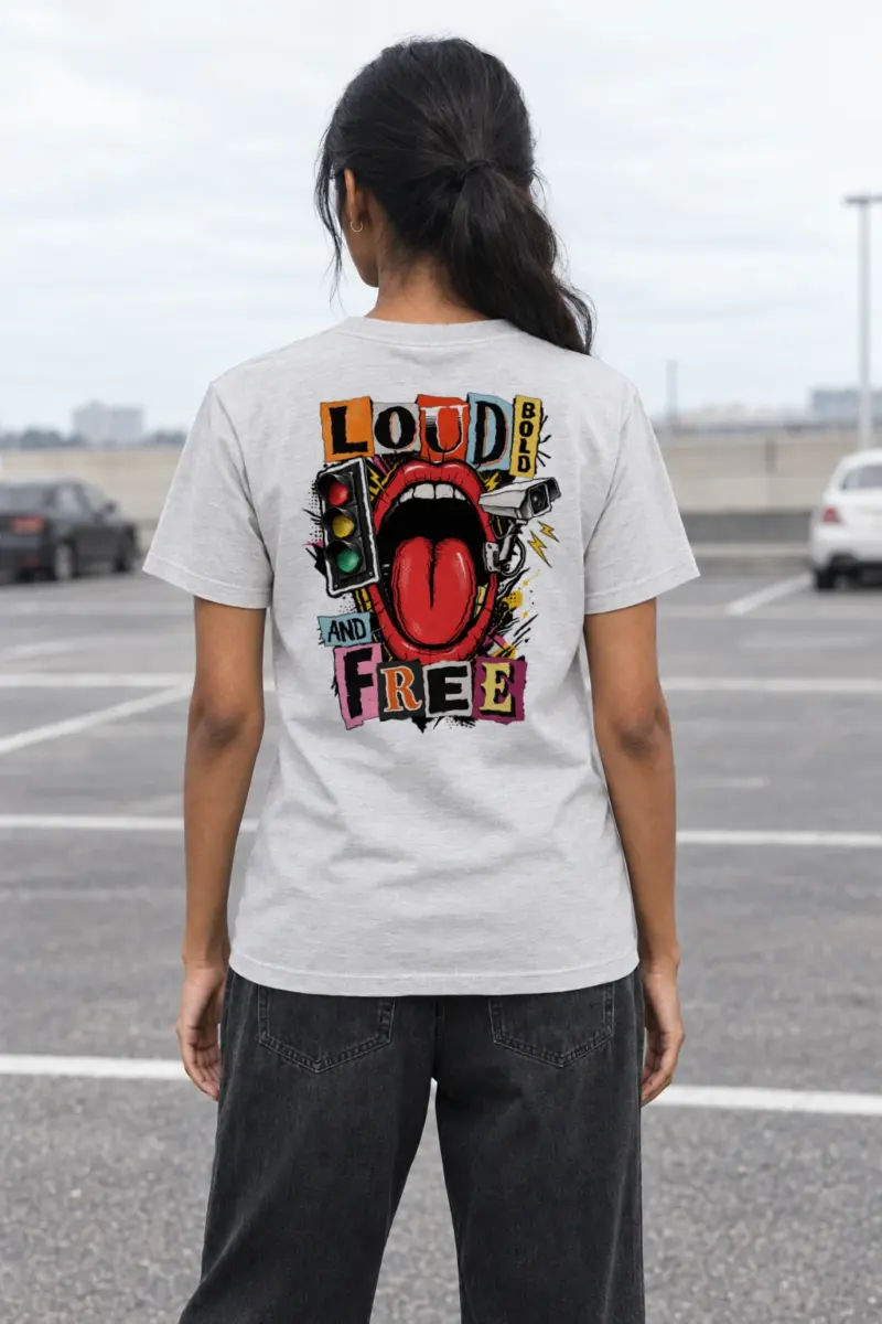 "Loud Bold And Free" Heavyweight Unisex Crewneck T-shirt | Gildan 5000