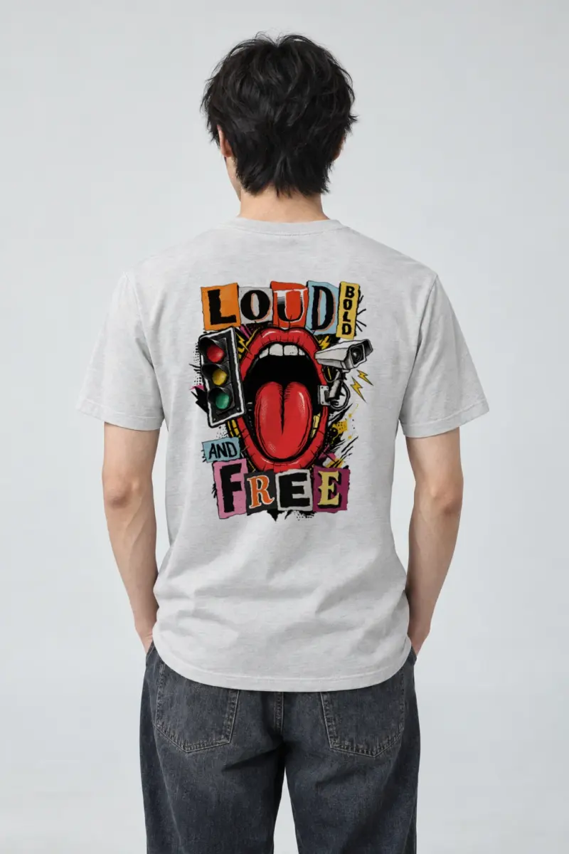 "Loud Bold And Free" Heavyweight Unisex Crewneck T-shirt | Gildan 5000