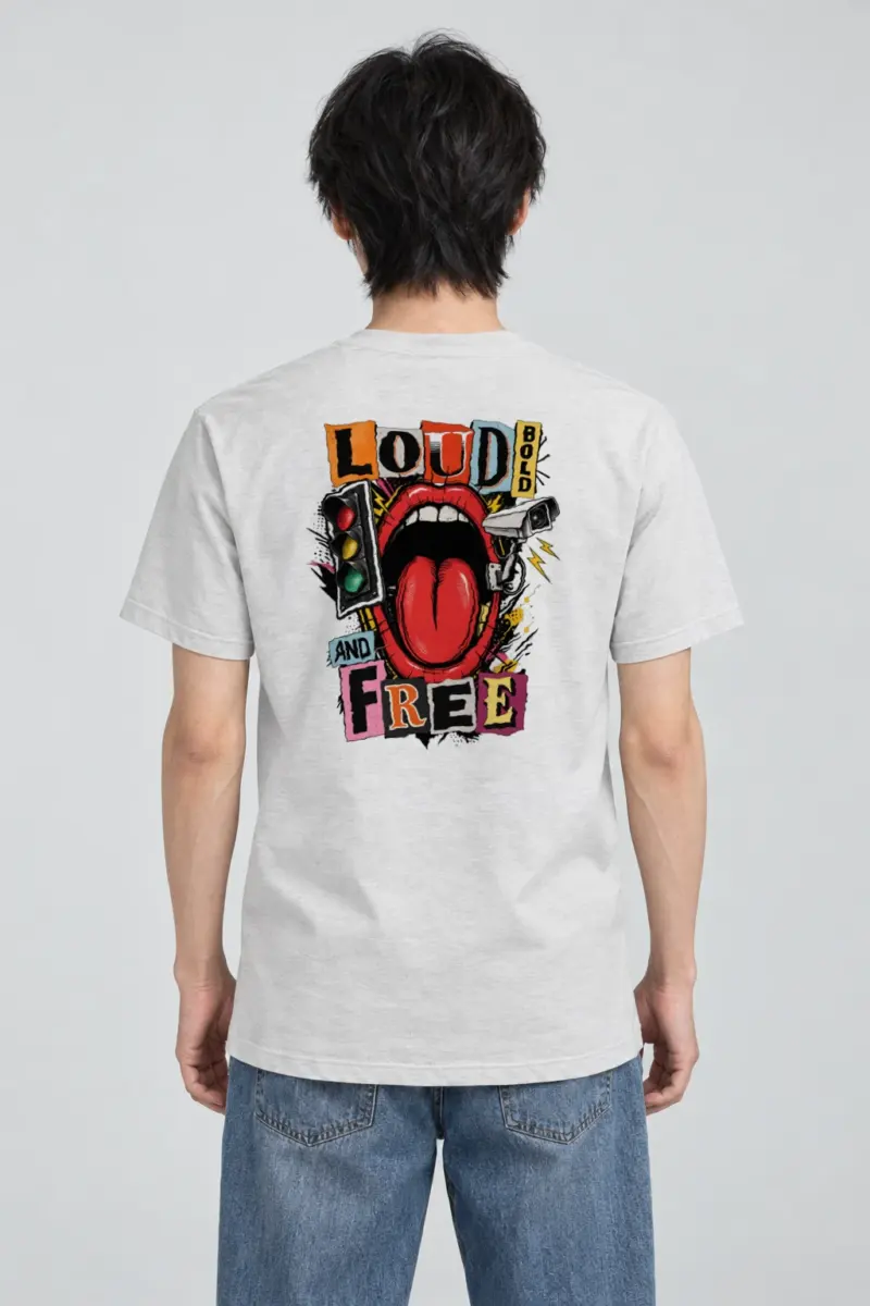 "Loud Bold And Free" Heavyweight Unisex Crewneck T-shirt