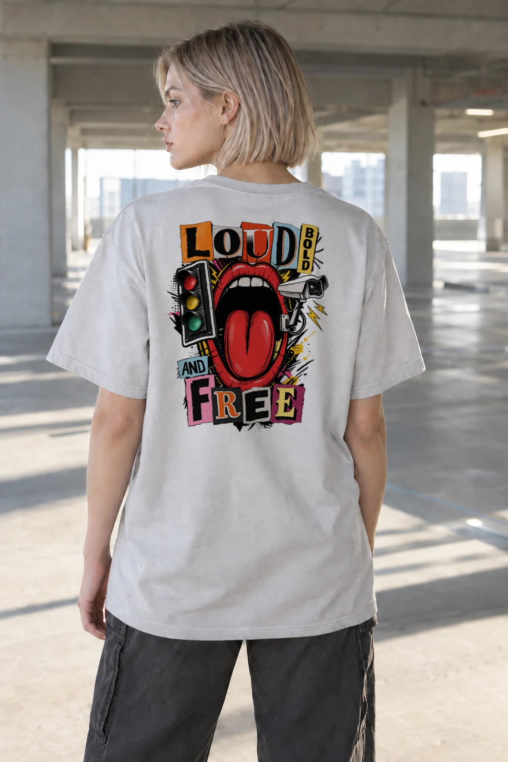 "Loud Bold And Free" Heavyweight Unisex Crewneck T-shirt | Gildan 5000