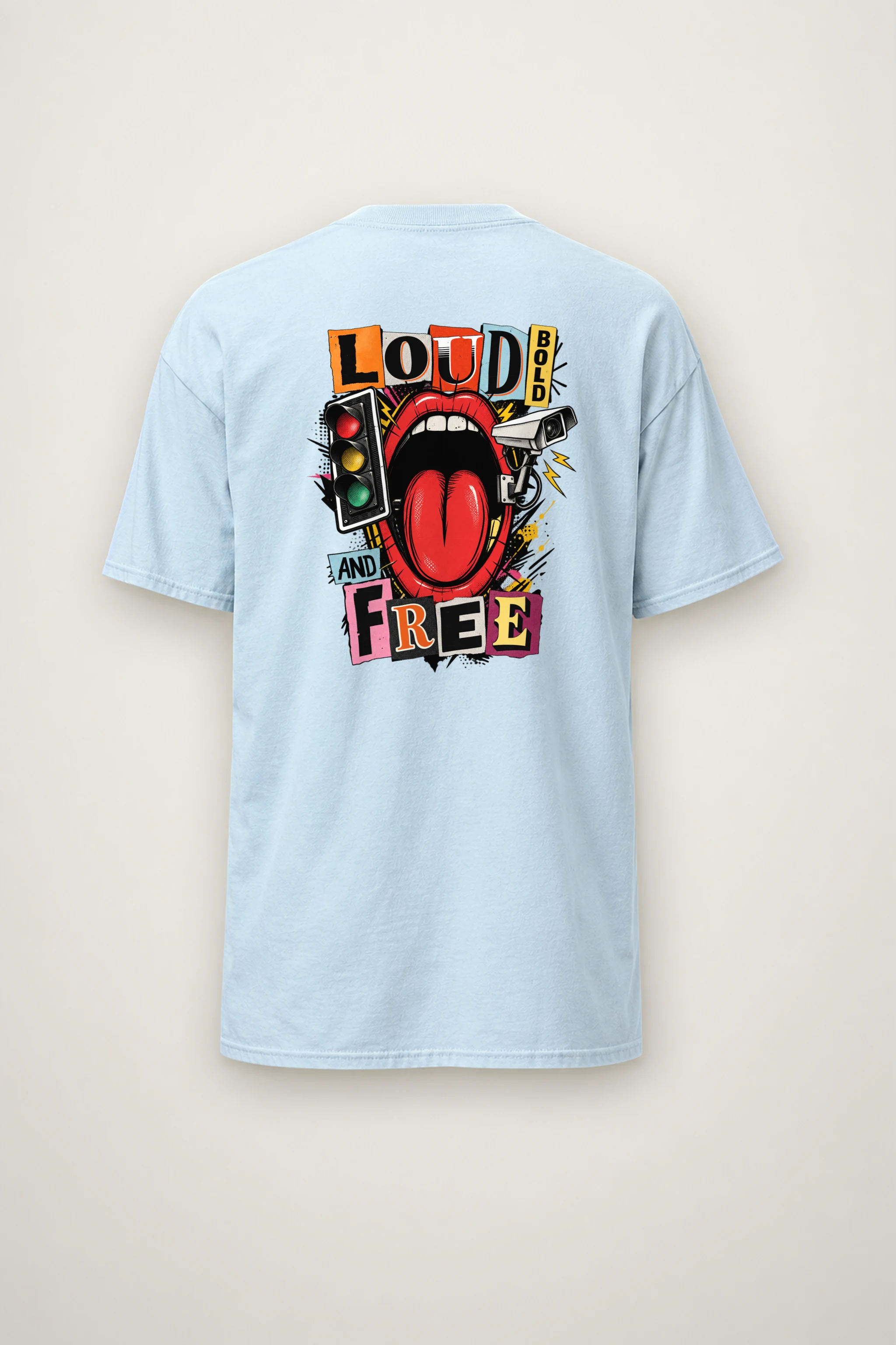 "Loud Bold And Free" Heavyweight Unisex Crewneck T-shirt