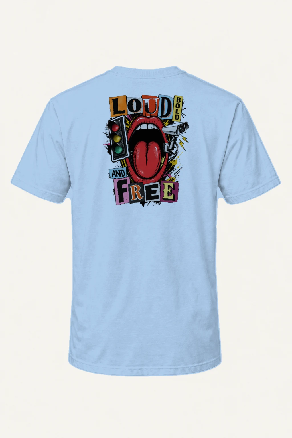 "Loud Bold And Free" Heavyweight Unisex Crewneck T-shirt | Gildan 5000