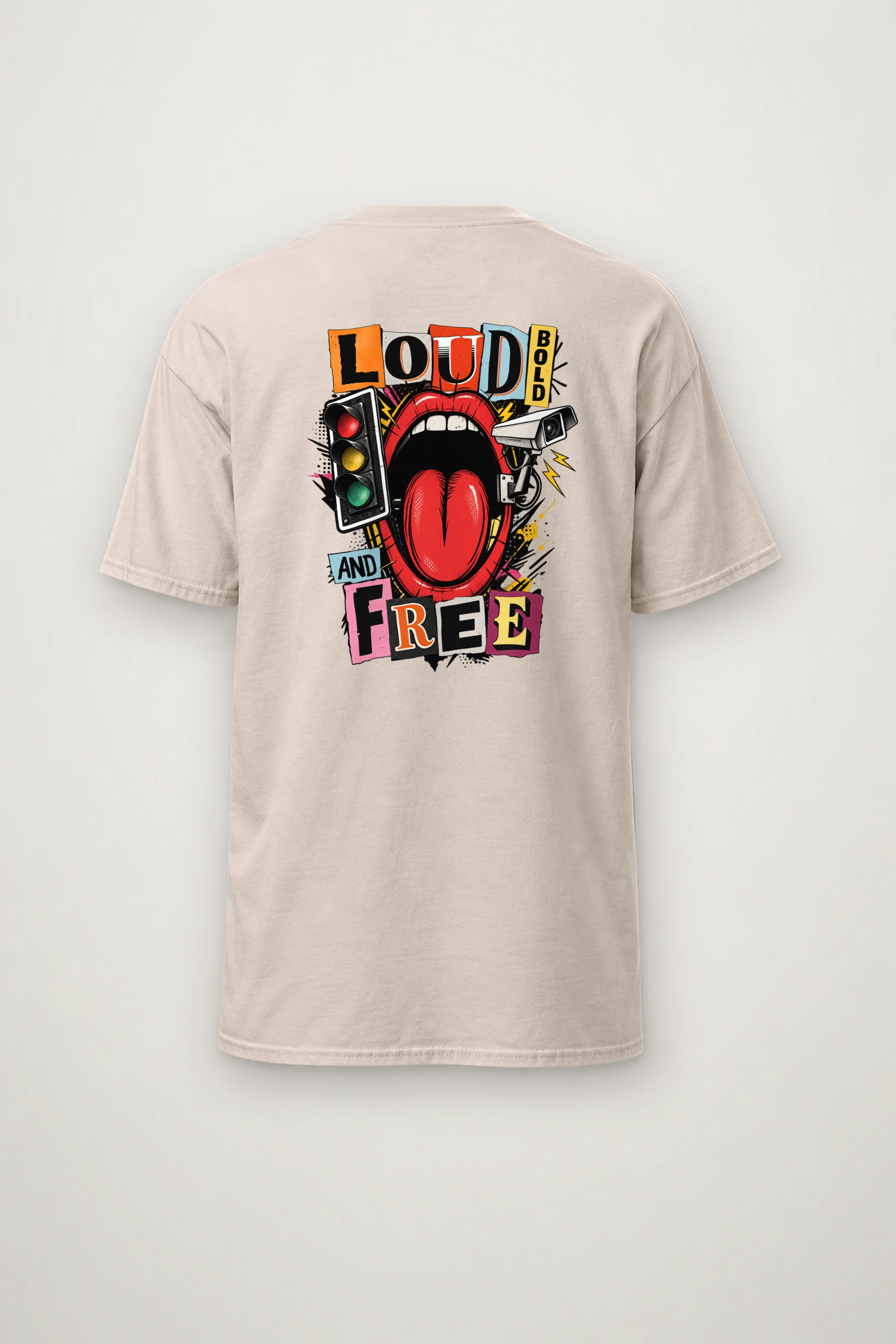 "Loud Bold And Free" Heavyweight Unisex Crewneck T-shirt