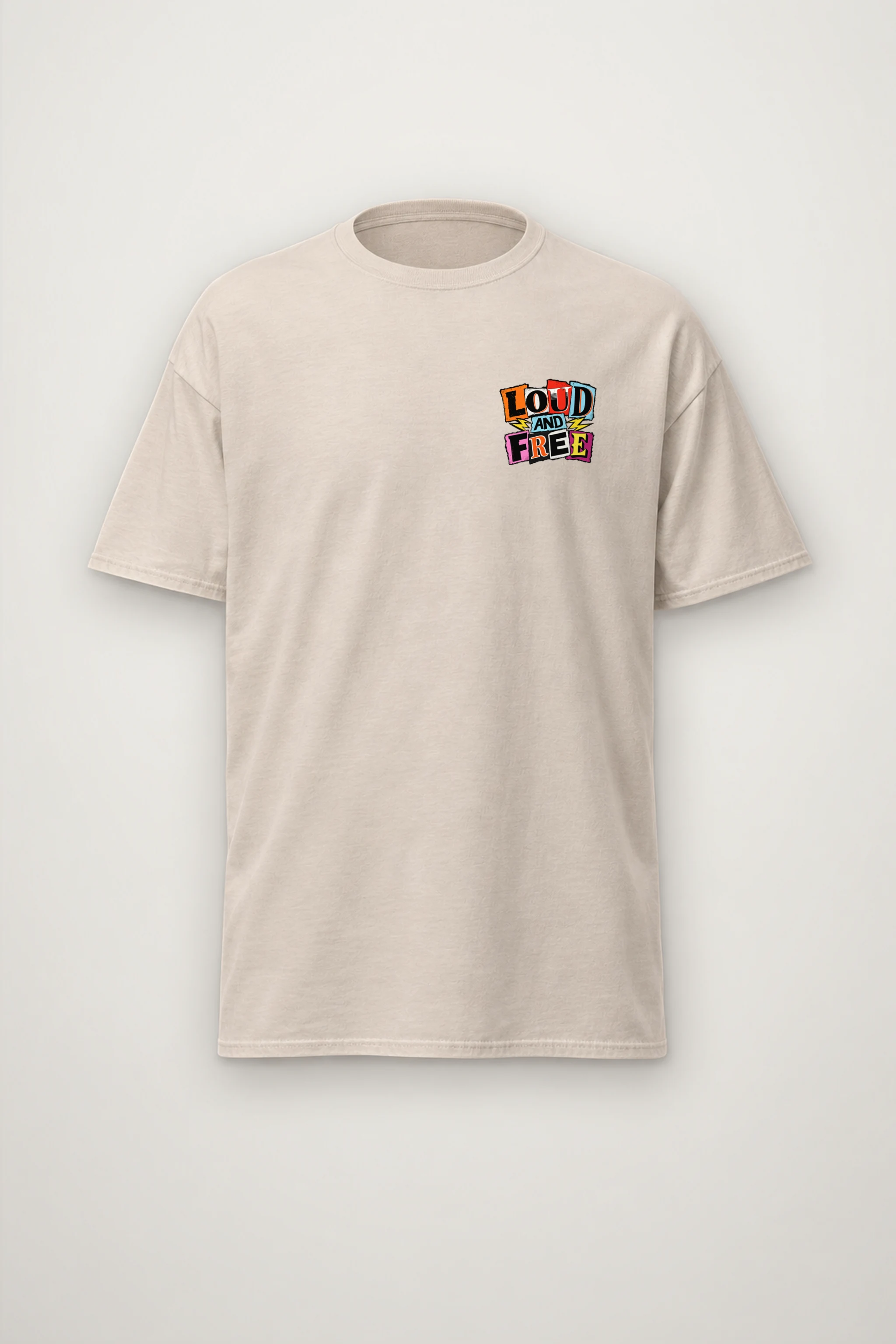 "Loud Bold And Free" Heavyweight Unisex Crewneck T-shirt
