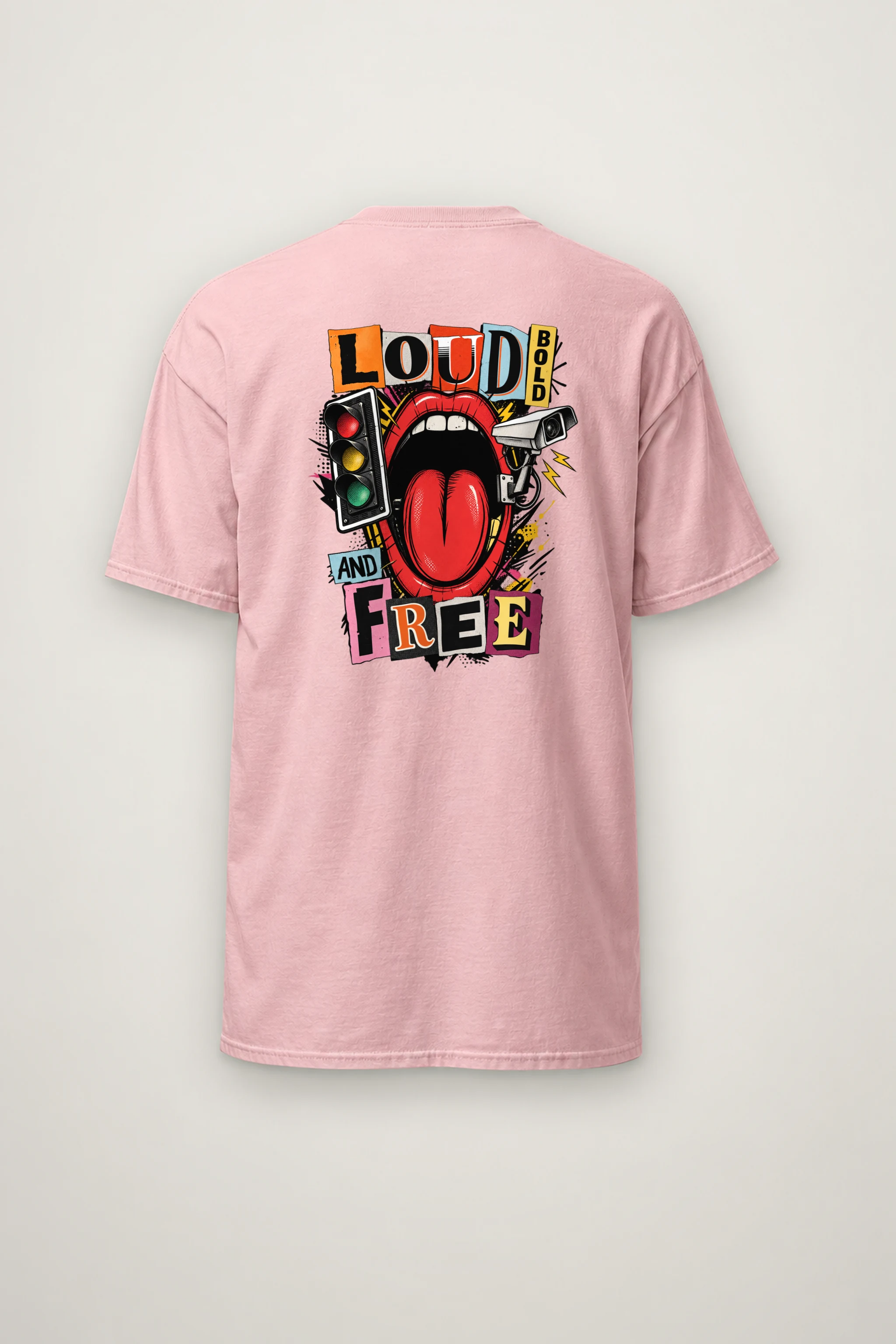 "Loud Bold And Free" Heavyweight Unisex Crewneck T-shirt