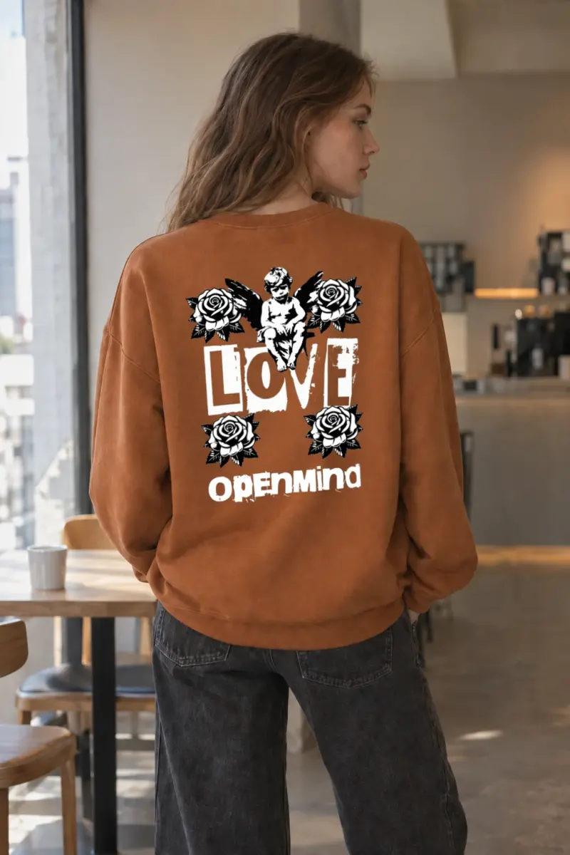 "Love Cherub" Unisex Sponge Fleece Crewneck Sweatshirt | Bella + Canvas 3901