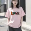 "Love Folk Pattern" Heavyweight Unisex Crewneck T-shirt | Gildan 5000