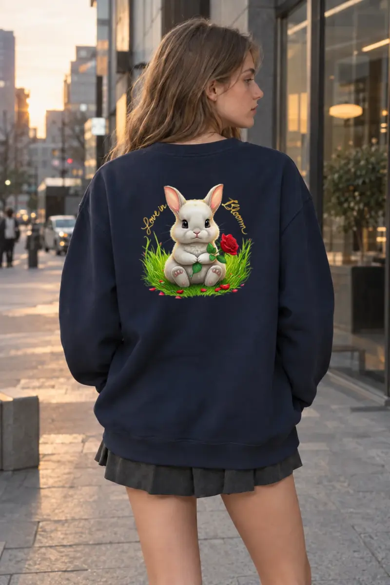 "Love In Bloom" Heavy Blend Unisex Crewneck Sweatshirt | Gildan 18000