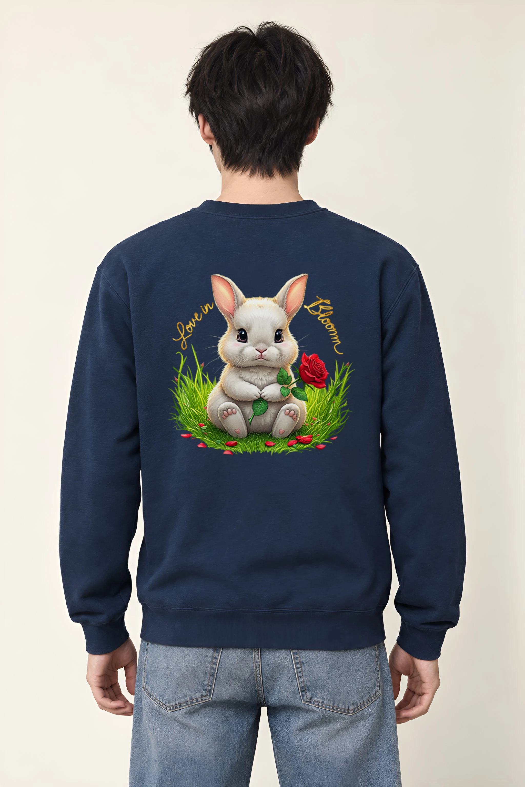 "Love In Bloom" Heavy Blend Unisex Crewneck Sweatshirt