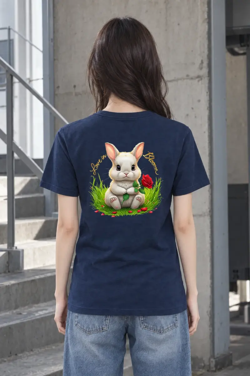 "Love In Bloom" Heavyweight Unisex Crewneck T-shirt