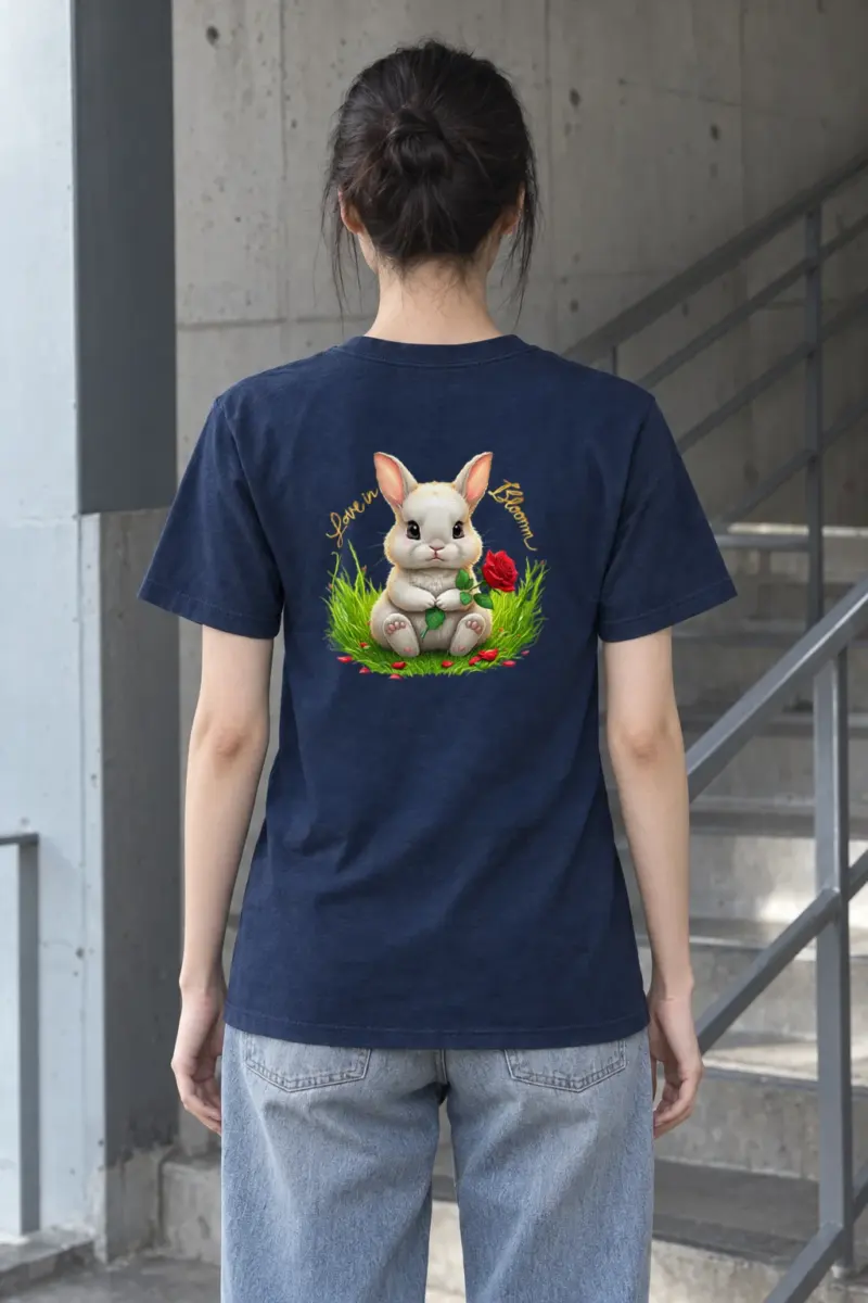 "Love In Bloom" Heavyweight Unisex Crewneck T-shirt