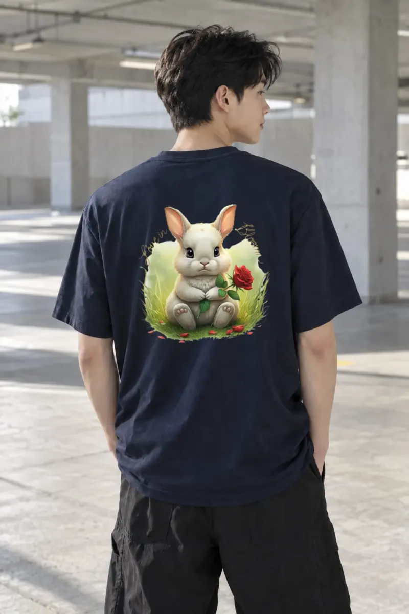 “Love In Bloom” Heavyweight Unisex Crewneck T-shirt | Gildan 5000