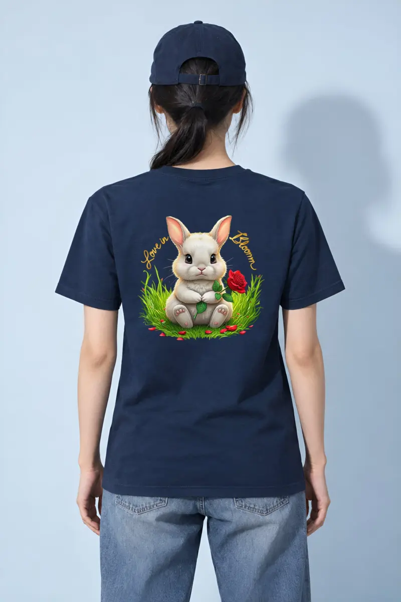 "Love In Bloom" Heavyweight Unisex Crewneck T-shirt