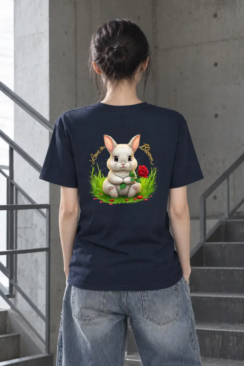 "Love In Bloom" Heavyweight Unisex Crewneck T-shirt