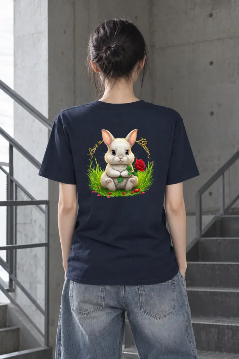 "Love In Bloom" Heavyweight Unisex Crewneck T-shirt