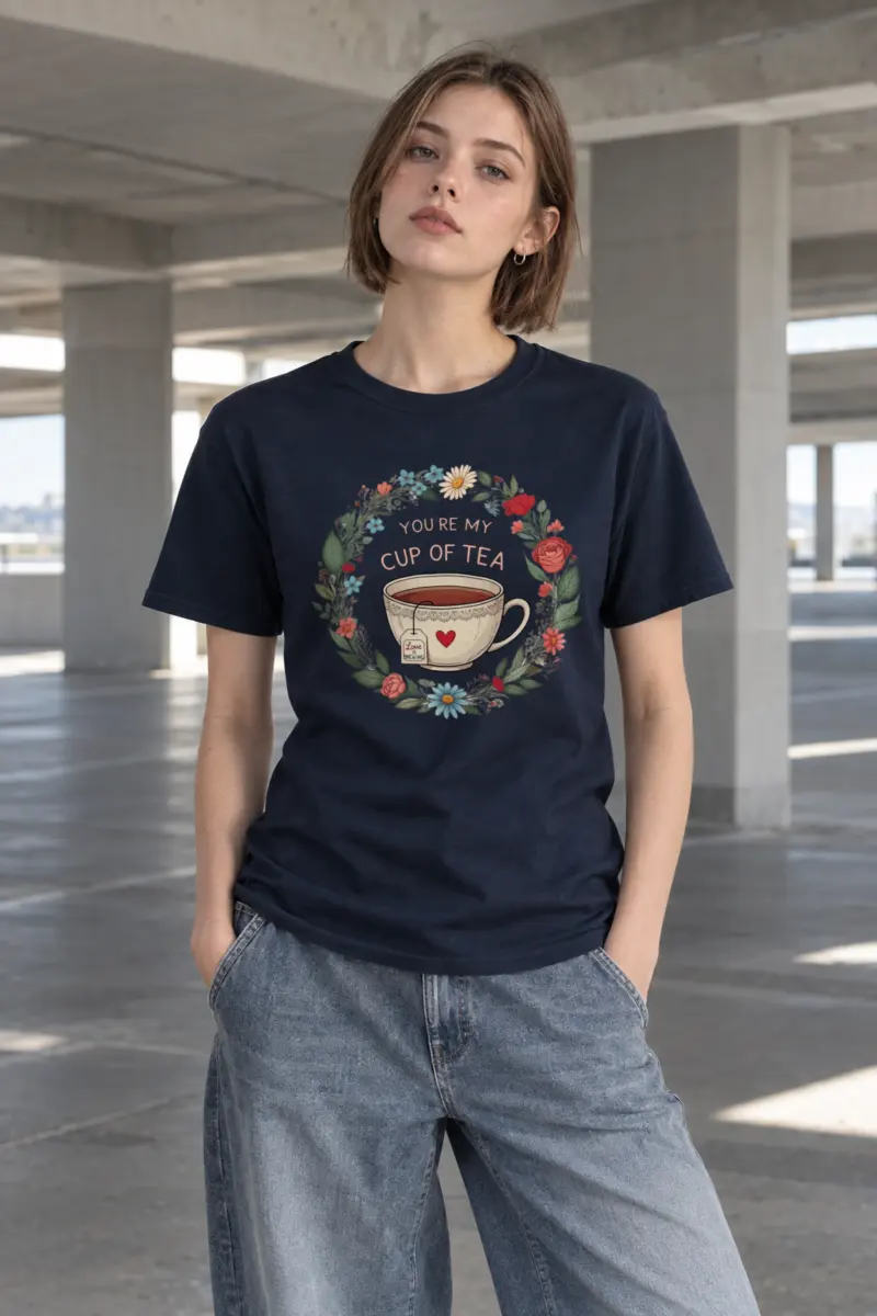 "Love Is Brewing" Heavyweight Unisex Crewneck T-shirt