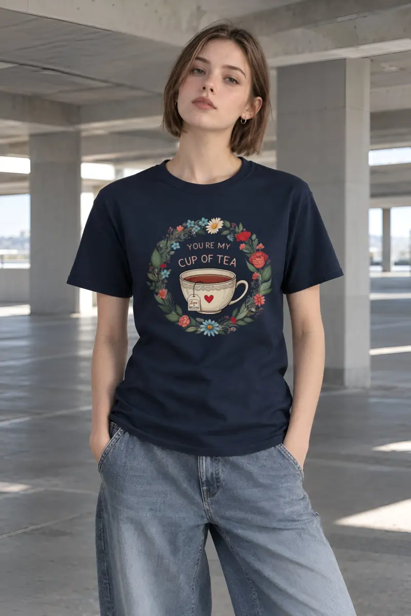 "Love Is Brewing" Heavyweight Unisex Crewneck T-shirt
