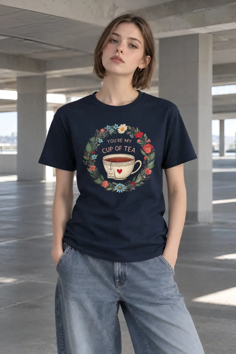 "Love Is Brewing" Heavyweight Unisex Crewneck T-shirt