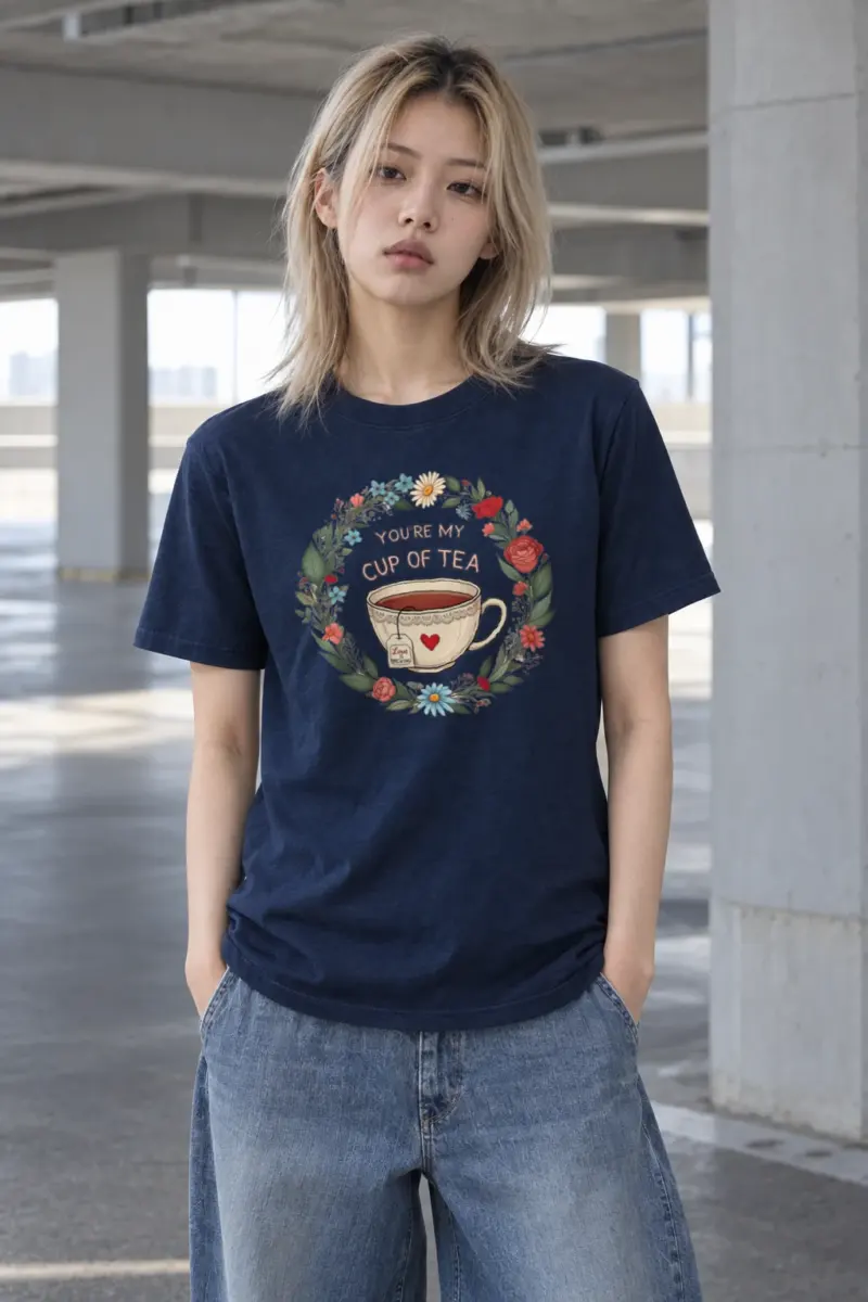 "Love Is Brewing" Heavyweight Unisex Crewneck T-shirt