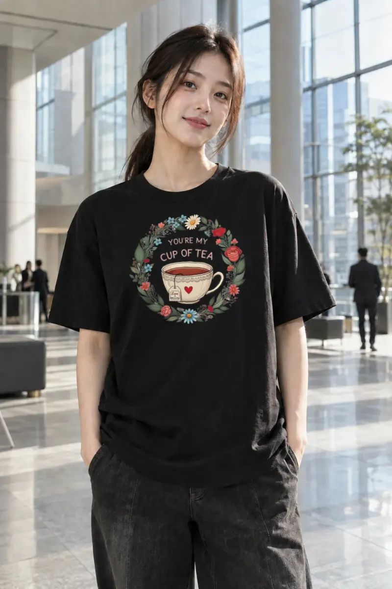 “Love Is Brewing” Heavyweight Unisex Crewneck T-shirt | Gildan 5000