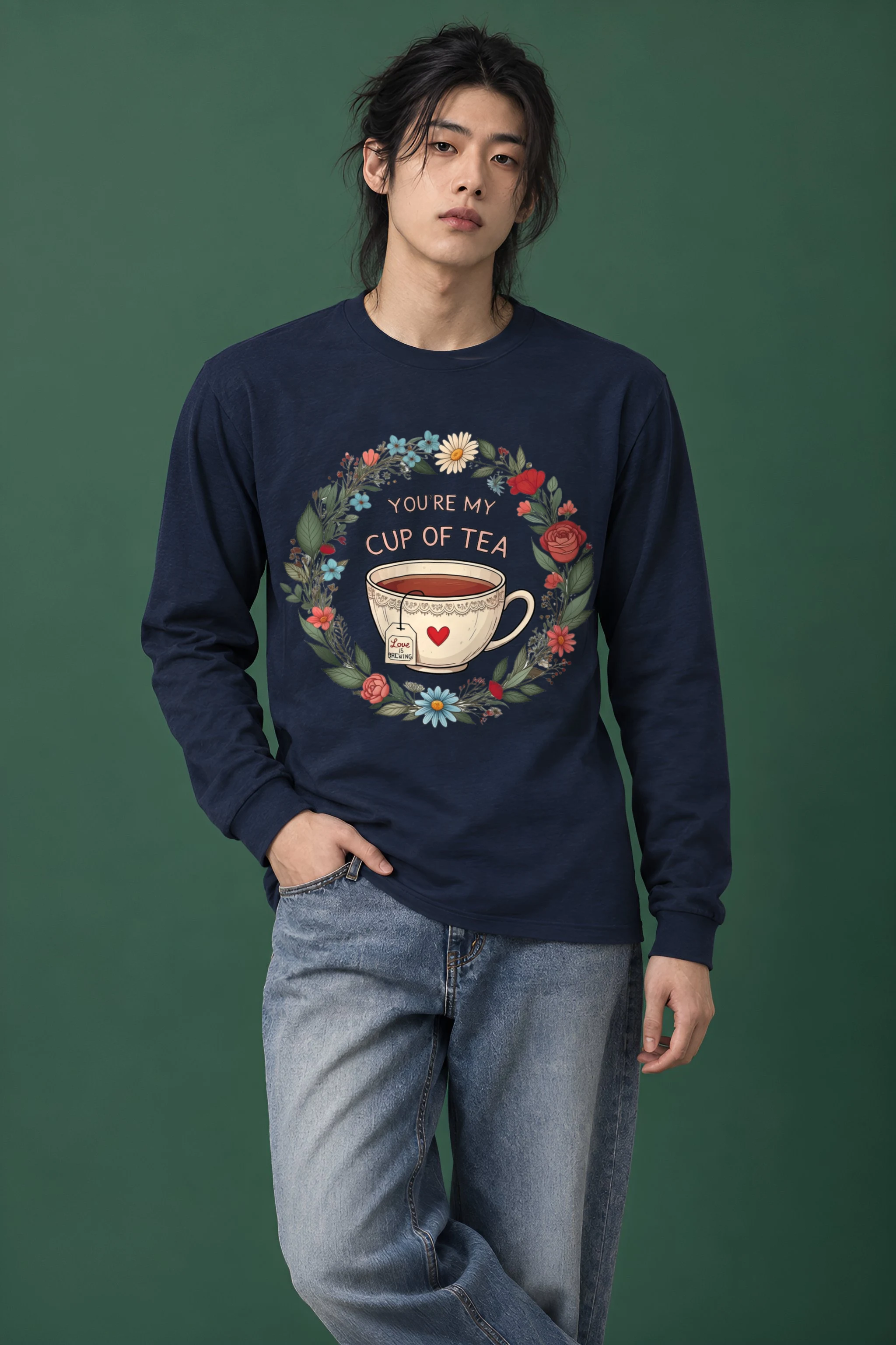 "Love Is Brewing" Unisex Longsleeve T-shirt