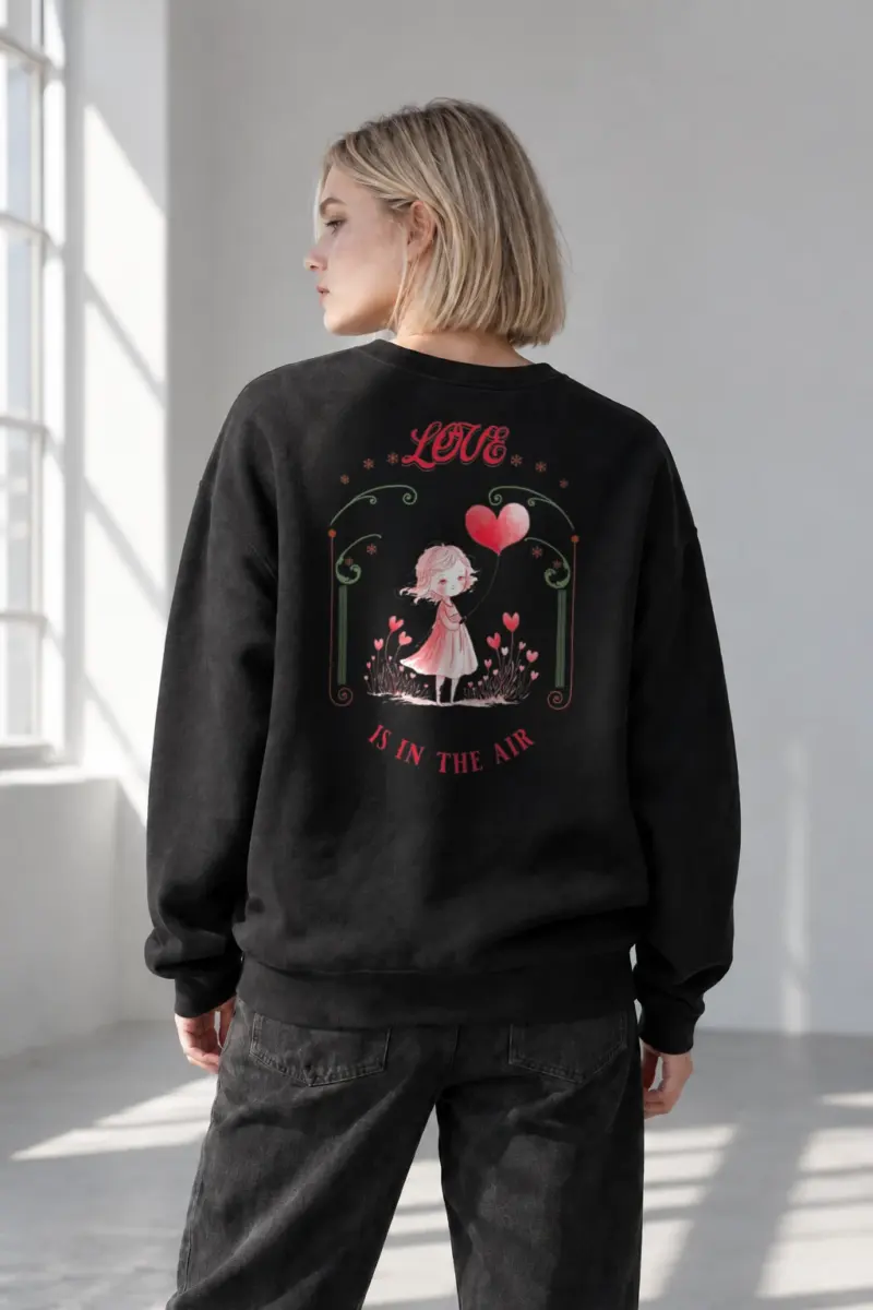 "Love Is In The Air" Heavy Blend Unisex Crewneck Sweatshirt | Gildan 18000