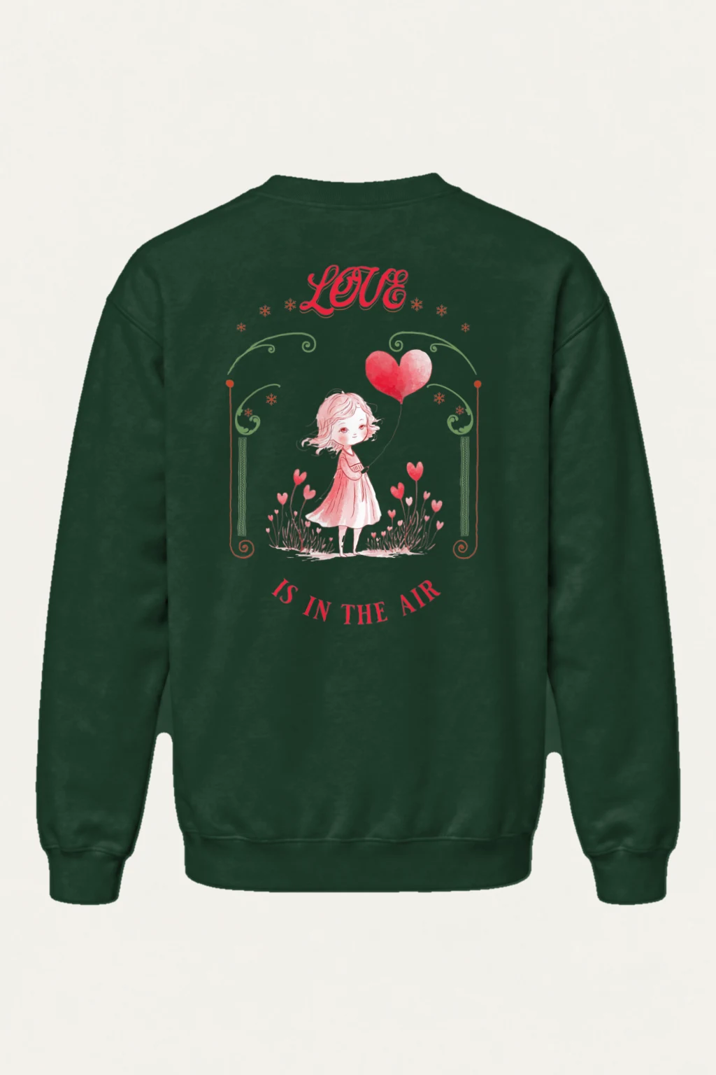 "Love Is In The Air" Heavy Blend Unisex Crewneck Sweatshirt | Gildan 18000