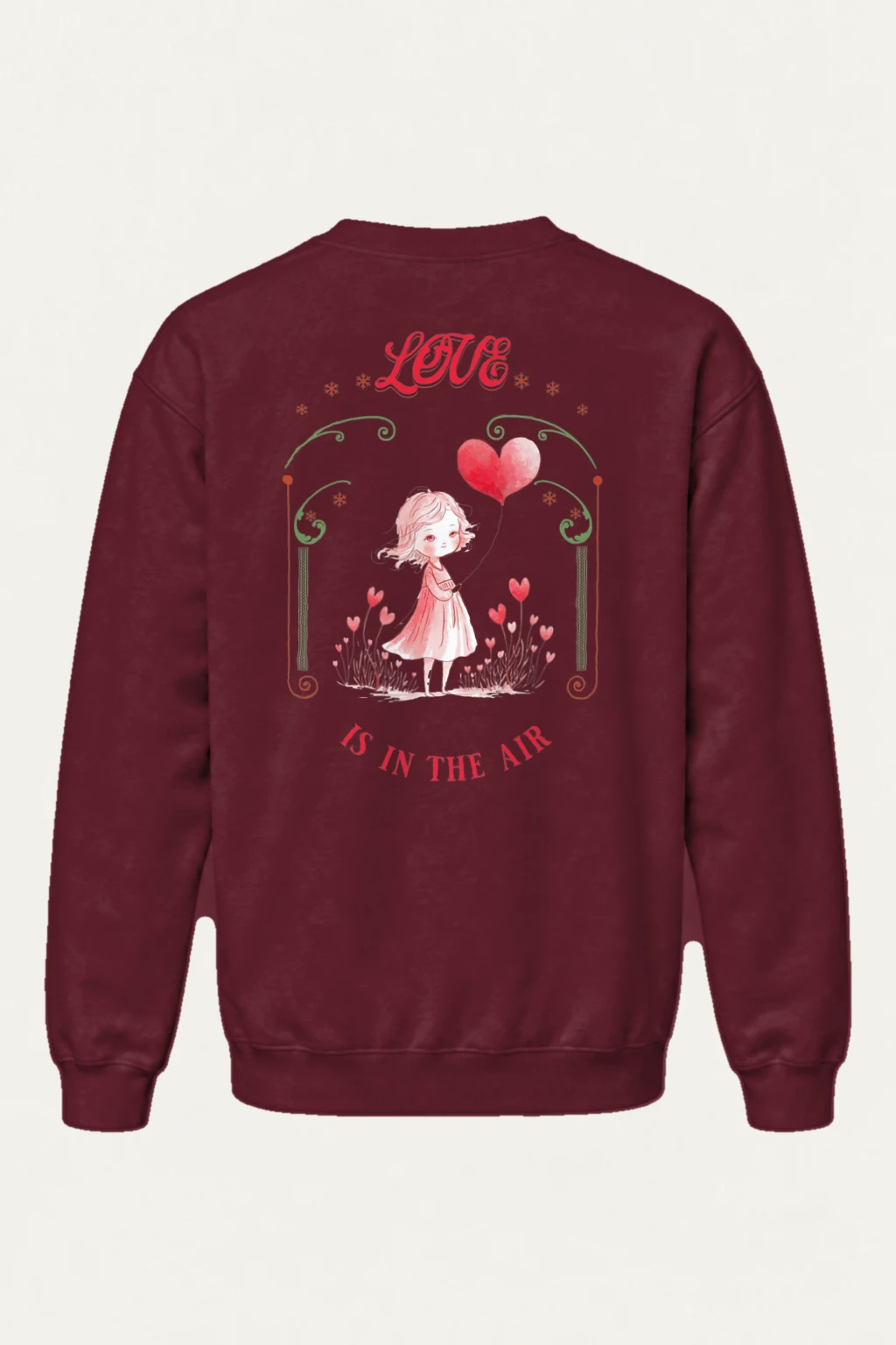 "Love Is In The Air" Heavy Blend Unisex Crewneck Sweatshirt | Gildan 18000