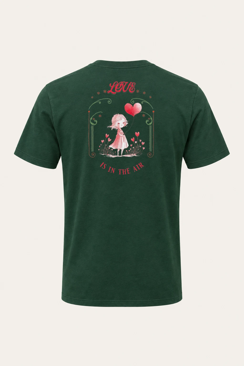 "Love Is In The Air" Heavyweight Unisex Crewneck T-shirt | Gildan 5000