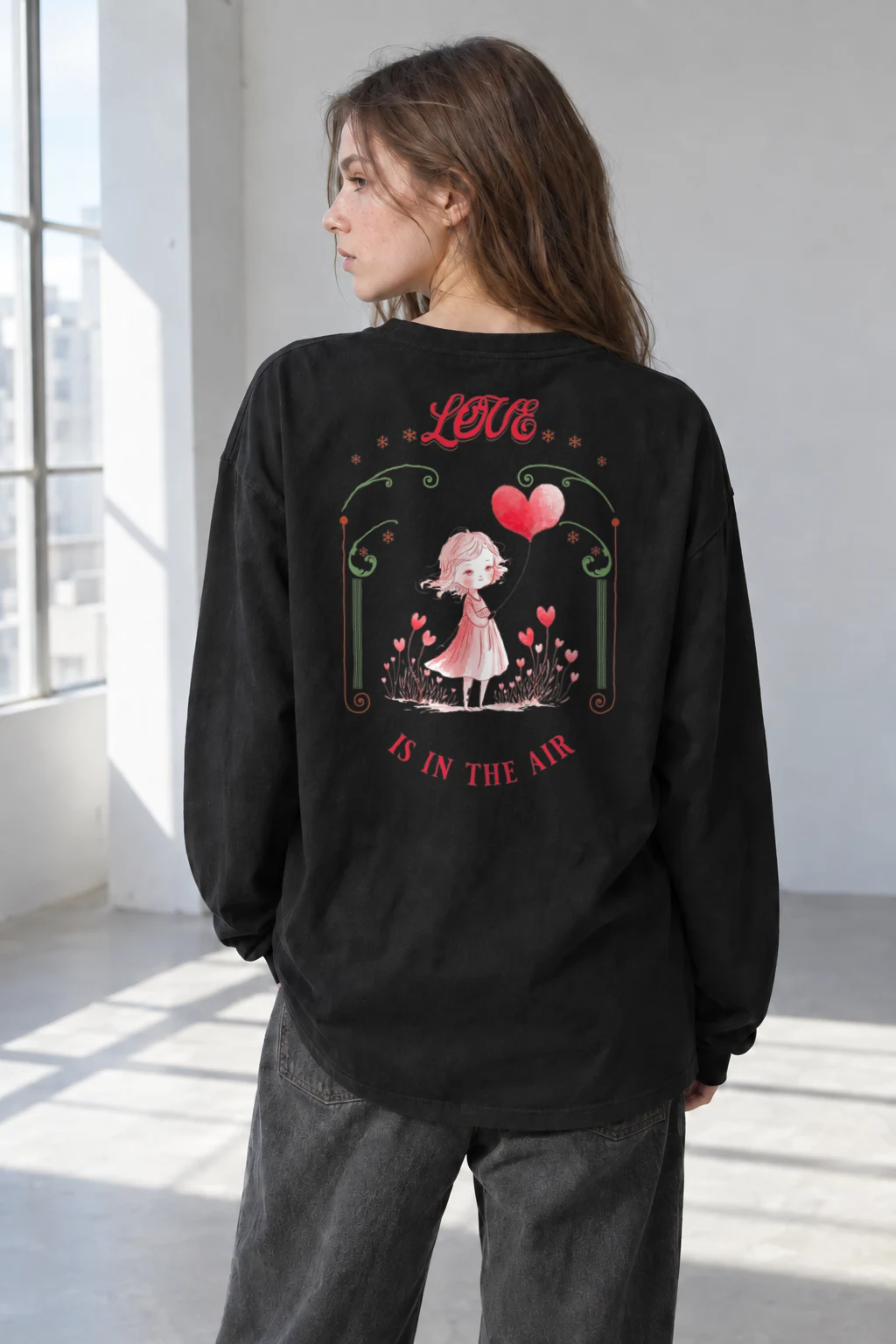 "Love Is In The Air" Unisex Longsleeve T-shirt | Gildan 2400
